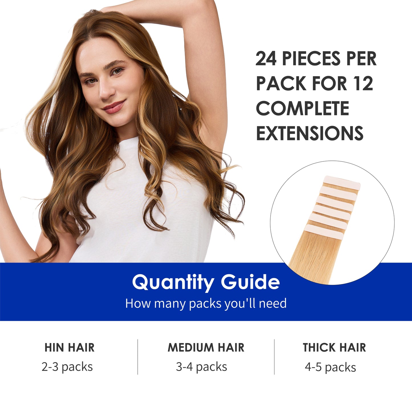 Tape in Hair Extensions Human Hair Blonde Tape in Hair Extensions Human Hair Seamless Invisible Tape Real Human Hair Extensions Straight Thick 60g 24pcs Ash Blonde Premium Luxury Quality