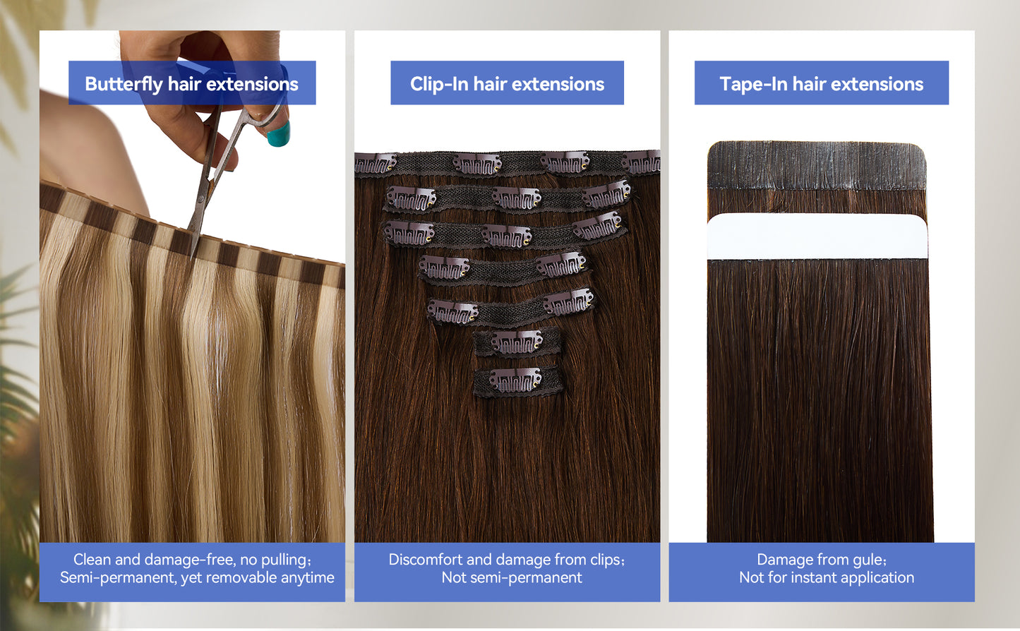 Butterfly Weft Hair Extensions Human Hair 18 inch 100g #60/9A Blonde Ombre Invisible Hair Extensions Human Hair Premium Luxury Quality Luxury Extensions for Parties & Special Occasions