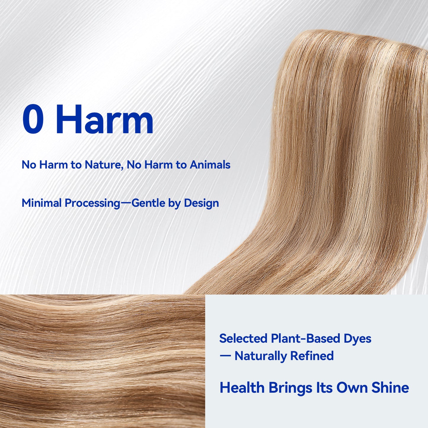 Butterfly Weft Hair Extensions Human Hair 18 inch 100g #60/9A Blonde Ombre Invisible Hair Extensions Human Hair Premium Luxury Quality Luxury Extensions for Parties & Special Occasions