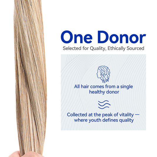 Butterfly Weft Hair Extensions Human Hair 18 inch 100g #60/9A Blonde Ombre Invisible Hair Extensions Human Hair Premium Luxury Quality Luxury Extensions for Parties & Special Occasions